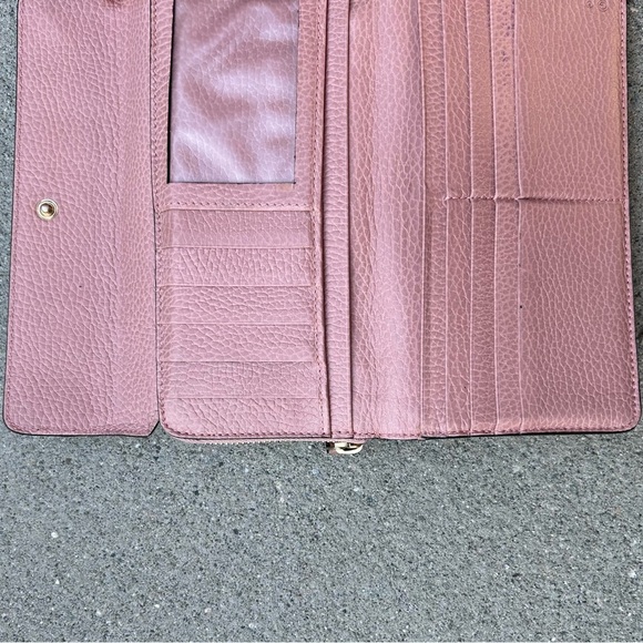 Gucci‎ Pink Leather Long Continental Wallet - Picture 11 of 16